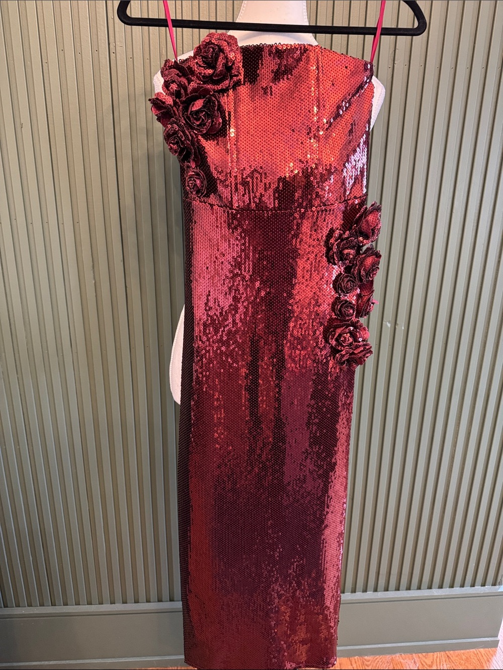Meshki Burgundy Dress with Label Detail
